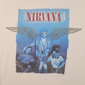 Vintage Nirvana Shirt Men's Medium Y2K Anvil Tag Cobain 2005 Grunge Band Music